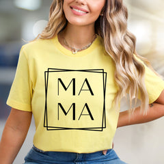 "MAMA MAMA" Minimalist Graphic Tee, a Chic Pick for Modern Moms