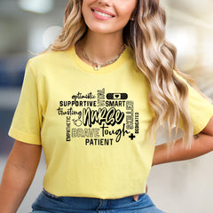 "Nurse" Word Cloud Graphic Tee, a Heartfelt Gift for Healthcare Heroes