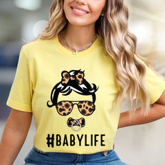 #BABYLIFE Leopard Mama Graphic Tee, a Trendy Mom Life Pick for New Parents
