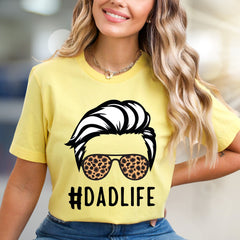 #DADLIFE Leopard Print Sunglasses Graphic Tee, a Father's Day Pick for Cool Dads