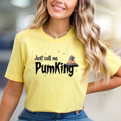 "Just Call Me PumKing" Halloween Graphic Tee, a Spooky Chic Pick for Holiday Enthusiasts