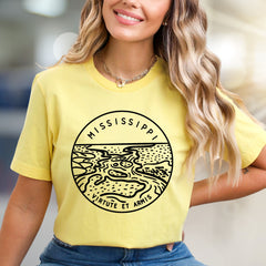 “Mississippi Virtute et Armis” State Seal Graphic Tee, a Heritage Pick for Enthusiasts