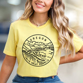 "Oregon: Alis Volat Propriis" Scenic Landscape Graphic Tee, a PNW Explorer Pick for Nature Lovers