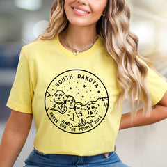 "SOUTH DAKOTA Under God The People Rule" Patriotic State Graphic Tee, A History Lover's Pick for Everyday Style