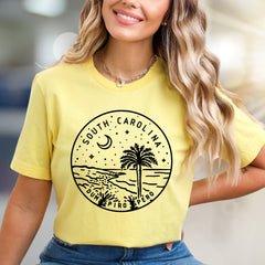"South Carolina Dum Spiro Spero" Coastal Vibes Graphic Tee, a State Pride Pick for Locals & Travelers