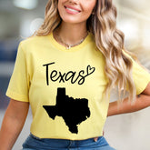 "Texas" State Map Graphic Tee, a Lone Star Lifestyle Pick for Texans