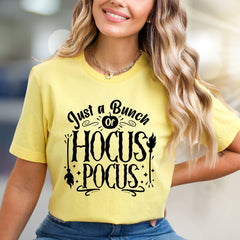"Just a Bunch of Hocus Pocus" Halloween Graphic Tee, a Spooky Pick for Festive Fans