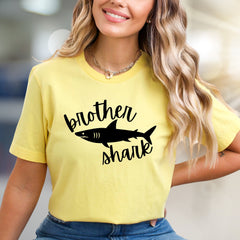 "Brother Shark" Wordplay Graphic Tee, a Family Fun Pick for Siblings