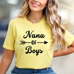 "Nana Of Boys" Arrow Graphic Tee, a Cherished Family Pick for Grandmothers
