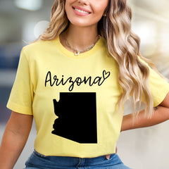 "Arizona" Outline Graphic Tee, A State Love Pick for Locals & Travelers