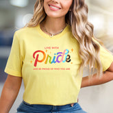 "Live With Pride" Rainbow Sparkle Graphic Tee, a Bold Statement for Everyone