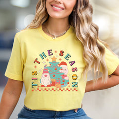 "Tis The Season" Retro Christmas Graphic Tee, a Festive Pick for Holiday Lovers
