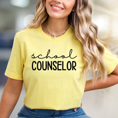 "School Counselor" Empowering Educator Graphic Tee, a Grateful Gift for Professionals