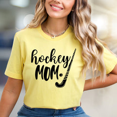 "Hockey MOM" Sports Enthusiast Graphic Tee, a Fan Favorite for Game Day Warriors
