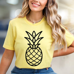 Minimalist Pineapple Graphic Tee, a Tropical Chic Pick for Summer Lovers