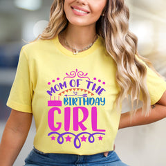 "Mom of The Birthday Girl" Fun Celebration Graphic Tee, a Festive Parent Pick for Her