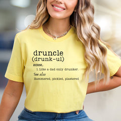 "Druncle" Definition Graphic Tee, A Hilarious Pick for Fun-Loving Uncles