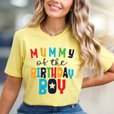 "MUMMY of the BIRTHDAY BOY" Celebration Graphic Tee, a Mom Life Pick for Proud Mothers