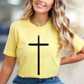 Minimalist Cross Graphic Tee, A Spiritual Statement for Faith Enthusiasts