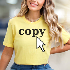 "Copy" Cursor Clicker Graphic Tee, a Tech Culture Pick for Developers