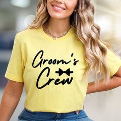 "Groom's Crew" Wedding Party Graphic Tee, a Bridal Party Pick for Celebration Bonds