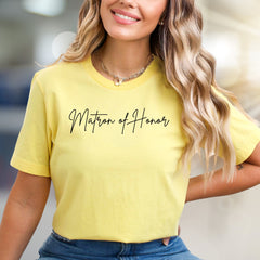 "Matron of Honor" Wedding Party Graphic Tee, a Bridal Squad Pick for Your Bestie