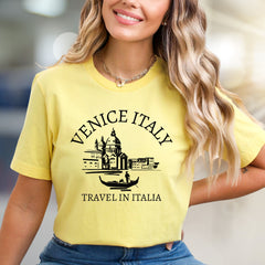 "Venice Italy Travel In Italia" Grand Canal Graphic Tee, a Wanderlust Pick for Adventurers