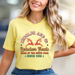 "Rudolph And Co." Reindeer Treats Graphic Tee, a Whimsical Holiday Pick for Enthusiasts