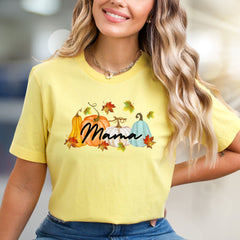"Mama" Autumn Pumpkin Patch Graphic Tee, a Cozy Fall Pick for Moms