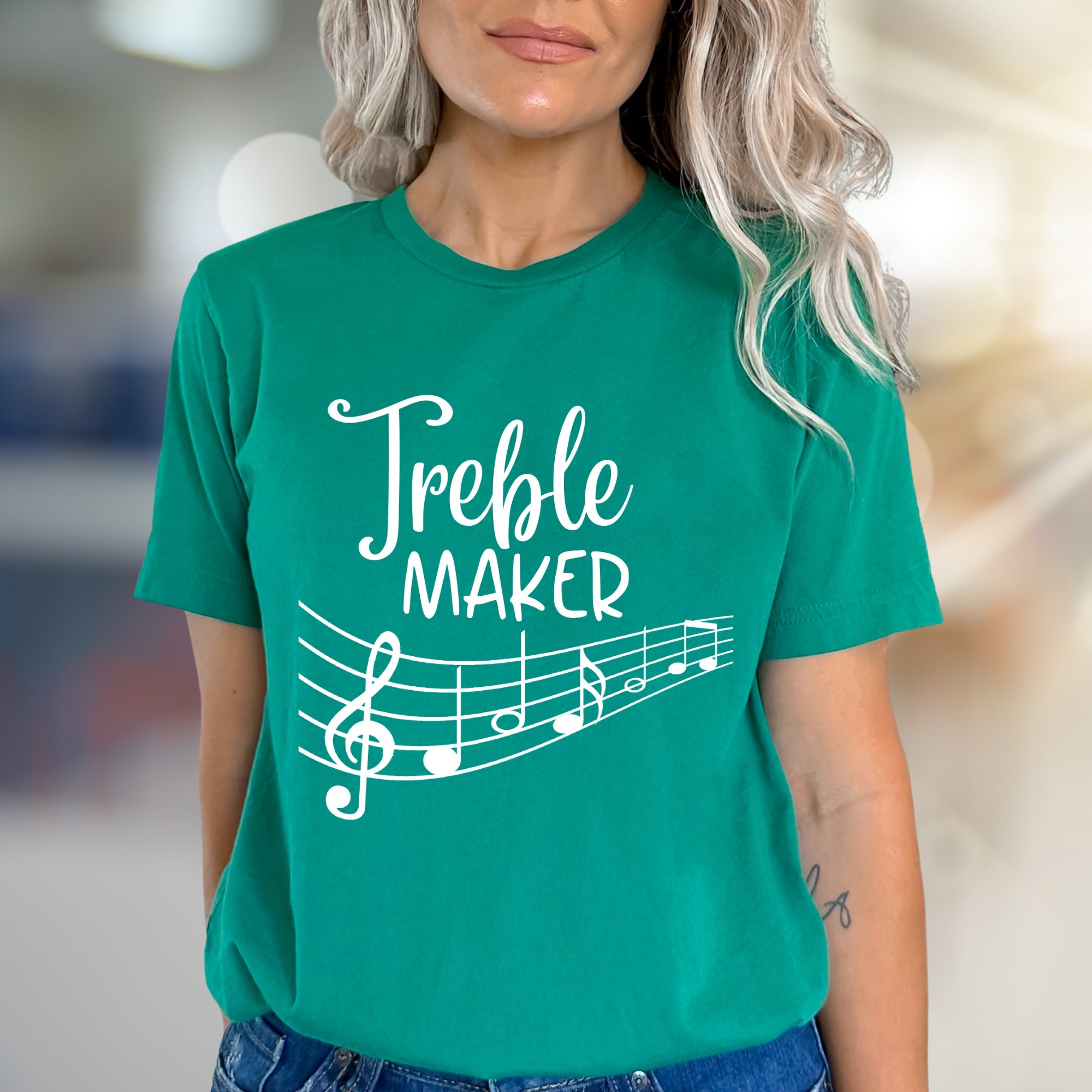 "Treble Maker" Music Staff Graphic Tee, a Playful Statement for Music Lovers