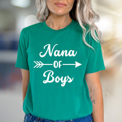 "Nana Of Boys" Arrow Graphic Tee, a Cherished Family Pick for Grandmothers