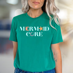 "Mermaid Core" Ocean Aesthetic Graphic Tee, A Coastal-Inspired Pick for Beach Lovers
