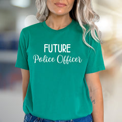 "Future Police Officer" Career Goal Graphic Tee, an Aspiring Hero's Pick for Everyday Wear