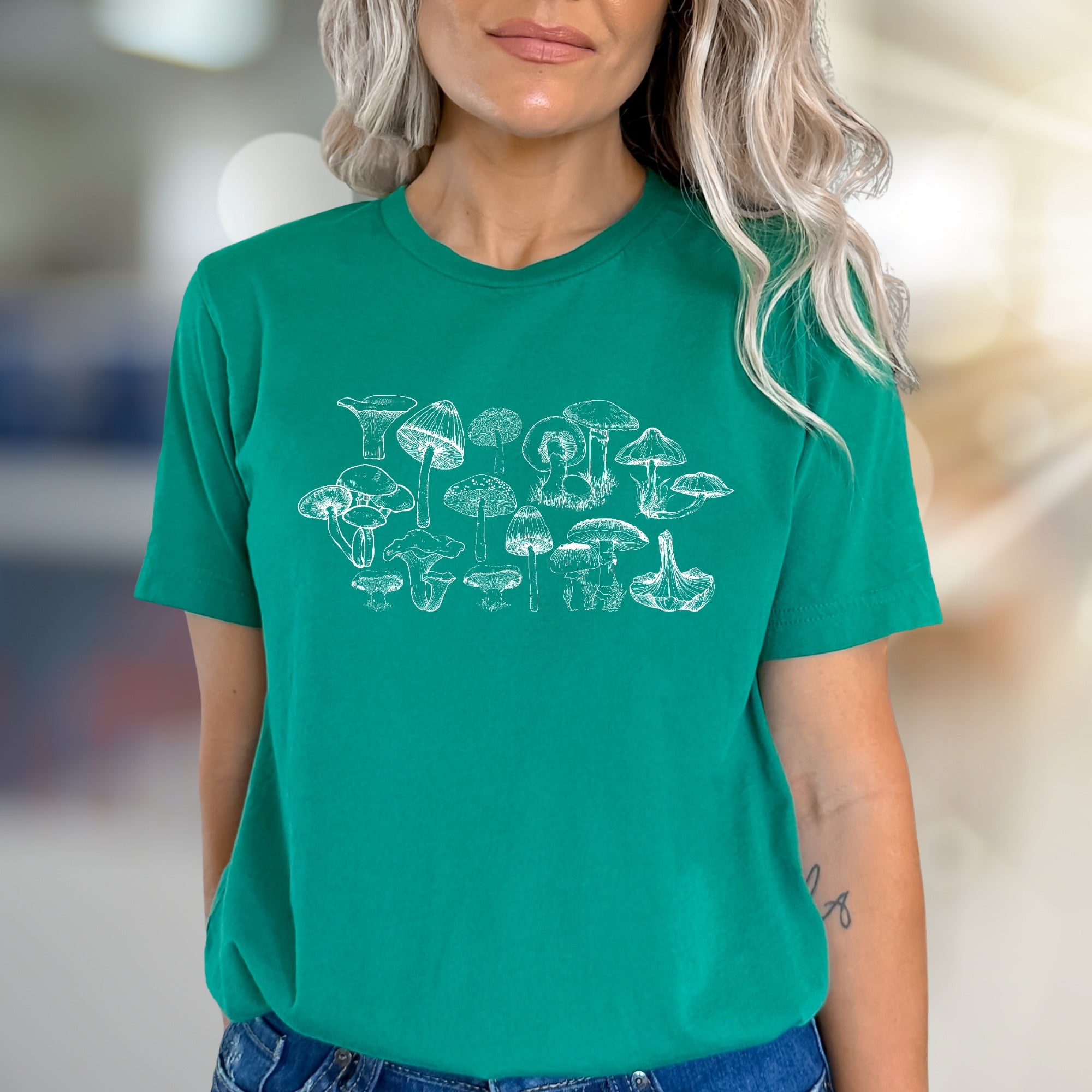 Forest Mushroom Foraging Graphic Tee, Nature Lover's Unisex Style