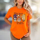 "Hocus Pocus I Need Coffee to Focus" Halloween Coffee Graphic Tee, a Spooky Funny Pick for Caffeine Lovers