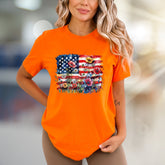 Floral America Graphic Tee, a Patriotic Art Pick for Everyone