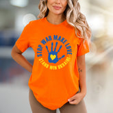 "STOP WAR MAKE LOVE STAND WIN UKRAINE" Solidarity Graphic Tee, a Statement Piece for Advocates