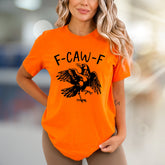 "F-CAW-F" Crow Design Graphic Tee, a Witty Animal Lover Pick for Everyone
