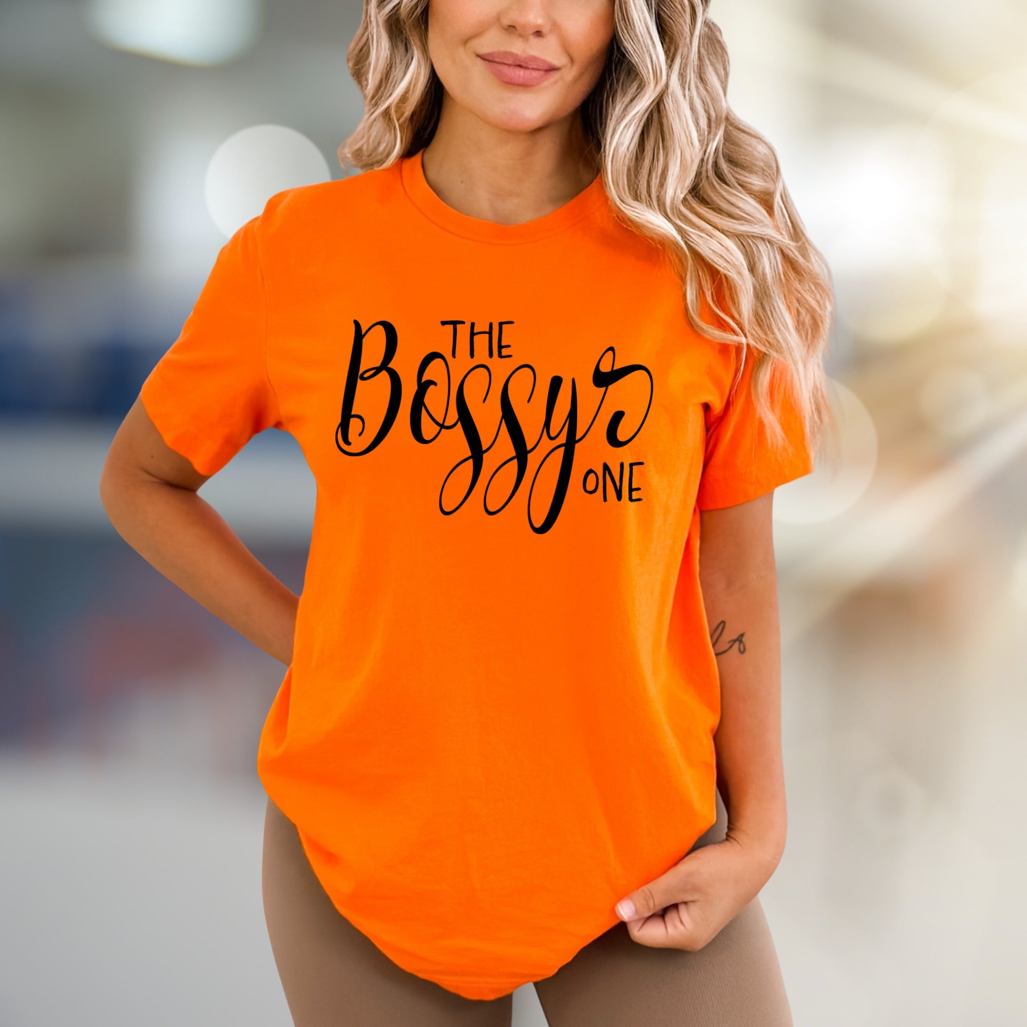 "THE Bossy ONE" Confident Chic Graphic Tee, a Statement Pick for Empowered Individuals