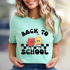 "Back To School" Retro Graphic Tee, a Nostalgic Pick for Students & Teachers
