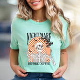 Nightmare Before Coffee Skeleton Graphic Tee, A Spooky Coffee Lover's Pick