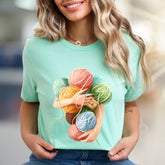 Hugging Yarn Balls Graphic Tee, A Crafty Pick for Makers
