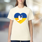 Heart Ukraine Flag Dove Tee, A Statement of Peace for Advocates