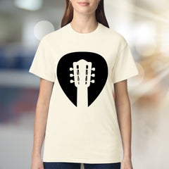 Guitar Headstock Pick Music Graphic Tee, a Musician's Essential for Casual Wear
