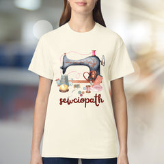 "Sewciopath" Craft Core Graphic Tee, a Quirky Pick for Sewing Enthusiasts