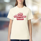 "All American Sister" Retro Graphic Tee, a Family Pride Pick for Sisters