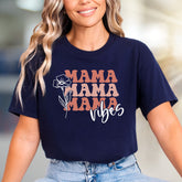 "Mama Mama Mama Vibes" Floral Graphic Tee, a Motherhood Pick for Modern Moms