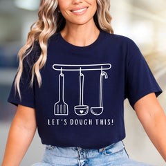 Let's Dough This! Baking Utensils Graphic Tee, a Kitchen Humor Pick for Bakers