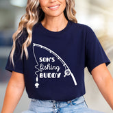 "Son's Fishing Buddy" Fishing Graphic Tee, a Family Day Pick for Anglers