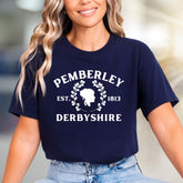 "PEMBERLEY DERBYSHIRE" Classic Literature Graphic Tee, a Regencycore Pick for Book Lovers